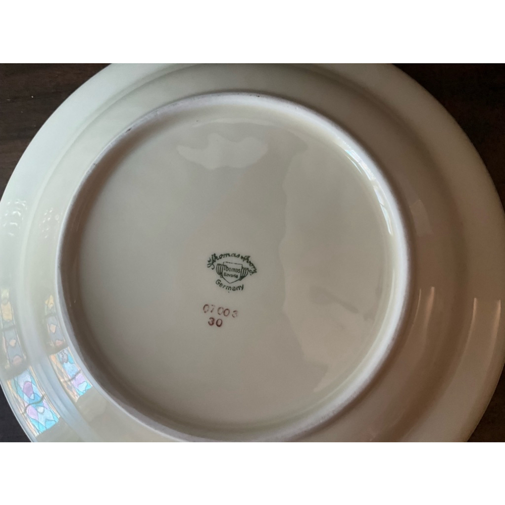 Thomas Bavarla Germany Plate, White, Floral - Vintage 1930s. Cottage core - Picture 4 of 4